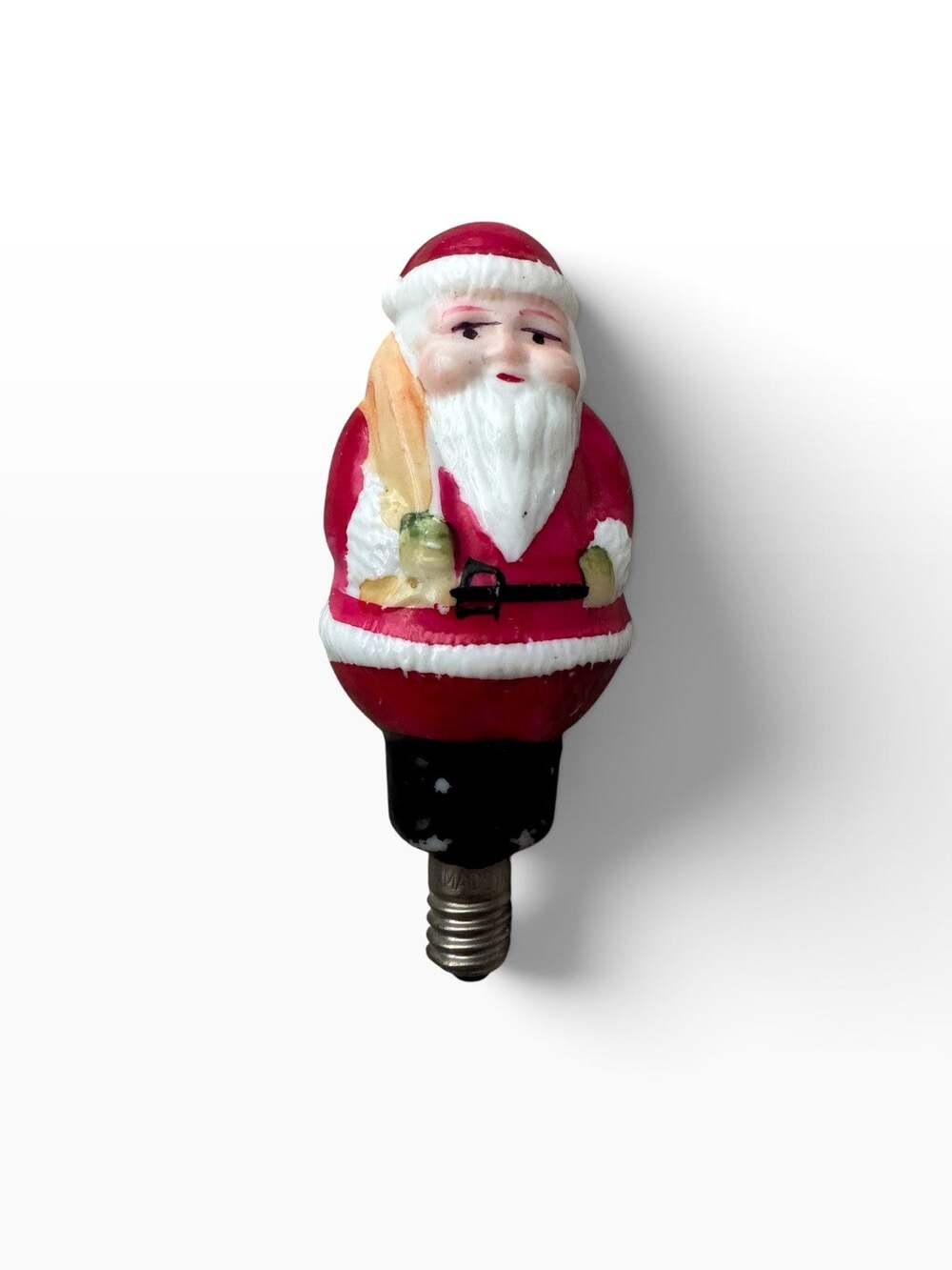 Vtg CHRISTMAS BULB Standing Santa with his Sack Figural Light Tree VG Untested